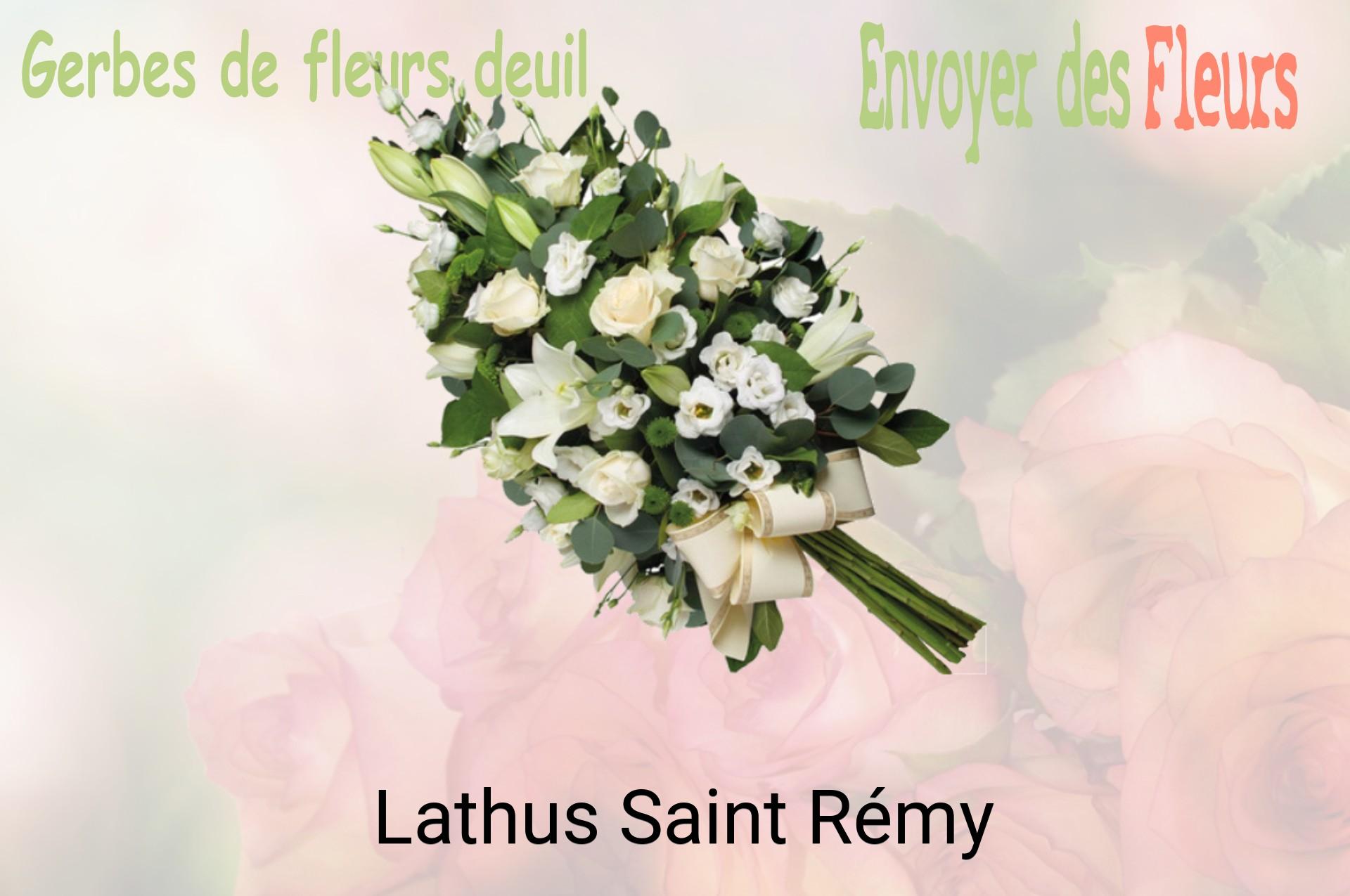 Gerbe de fleurs de deuil livrée à Lathus-Saint-Rémy